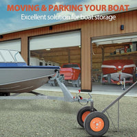 Garvee Trailer Dolly, 600 lbs Tongue Weight Capacity, Carbon Steel Trailer Mover with 16"- 24" Adjustable Height, 1-7/8" Hitch Ball & 10" Crackproof Tires, for Car RV Trailer Boat Moving