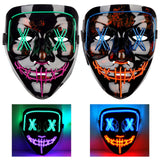 Garvee LED Light Up Scary Halloween Mask Set - Perfect for Cosplay and Masquerade Parties - Style4