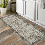 Garvee 2x6 Washable Runner Rug Modern Distressed Abstract Low Pile Non Slip Floor Carpet Camel - Taupe