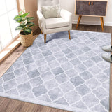 Garvee Rugs for Living Room 10x13 Area Rug Washable Non Slip Modern Light Grey - Light Gray