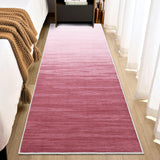 Garvee Modern Pink 2x6 Runner Rugs, Hallway Rug Abstract Ombre Rugs for Living Room Bedroom Washable Rugs with Rubber Backing Vintage Entryway Carpet Farmhouse Rug Aesthetic Floor Cover - Pink