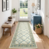 Garvee Kitchen Rugs 2x6 Runner Rug Washable Modern Floral Green Non Slip Stain Resistant Indoor Carpet Soft Floor Cover Ultra-Thin - Sage Green