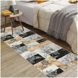 Garvee Runner Rug 2x6 Machine Washable Hallway Rug Modern Geometric Area Rug Non-Slip Distressed Throw Floor Carpet for Kitchen Laundry Room, Brown - Brown