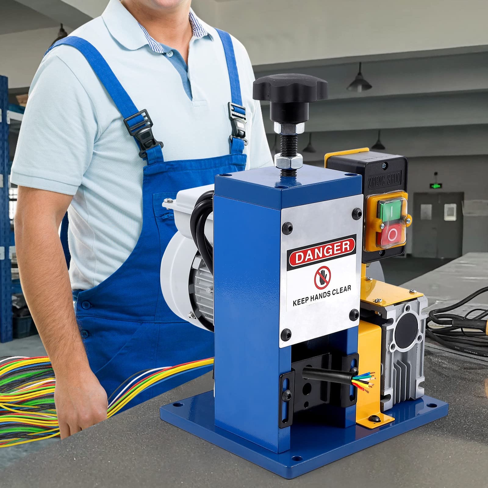 Garvee Electric Wire Stripping Machine for Scrap Cable Copper Recycling, 0.06-0.98 Inch High Precision Wire Stripper Tool, Automatic Wire Stripper for 7/0-15 AWG