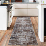 Garvee Area Rug Soft Fluffy Abstract Carpet for Living Room Bedroom Kitchen 2x6ft Brown - Brown