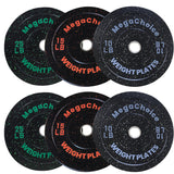 Garvee 100 Lb Rubber Weight Plates Set, 2 Inch Olympic Bumper Plates for Home Gym Strength Training, Multi-Color