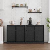 Garvee 31.5" Sideboard Buffet Cabinet with 2 Doors and 2 Drawers for Dining Room, Black