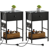 Garvee End Table, Black （2 Pack）