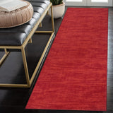 Garvee Solid Kitchen Runner Rug 2x8 Long Hallway Runner Rug Contemporary Area Rug Machine Washable Floor Cover Modern Runenr Rug for Living Room Bedroom, Red - Red