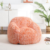 Garvee Bean Bag Chair, Faux Fur Bean Bag Chairs for Adults, Kids Bean Bag Couch with Armrest, Soft Foam Filled Fluffy Couch Lazy Sofa Chair for Reading Gaming, Orange - Orange