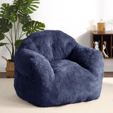 Garvee Bean Bag Chair with Filler, 39” Giant Bean Bag Sofa for Adults Kids, Soft Cozy Large Beanbag Sofa Chair with Armrests for Living Room Bedroom, Navy - Navy