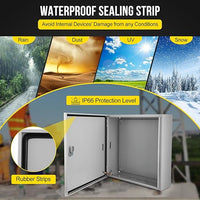 Garvee Junction Box, Steel Electrical Box 20x20x6", NEMA 4X Electrical Enclosure Box IP66 Waterproof & Dustproof, Universal Electrical Project Box with Lock & Mounting Plate
