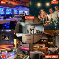 Garvee LED Bar Shelf,Wall Mounted Acrylic Liquor Bottle Rack with Remote & App Control,Multicolor Lighting, 4 Modes,for Restaurants, Nightclubs, Home Bars,2 Tier,16inch