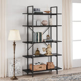 Garvee 5 Tier Bookshelf, 67.9” Book Shelves for Living Room, Large Bookcase with 5 Open Bookshelves, Display Shelves for Home Office, Study Room, Living Room, Bed Room-Black - Black