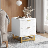 Garvee Dresser for Bedroom, 53.5” Wide Dresser Organizer, 7 Drawer Dresser with Golden Metal Handle and Legs, Modern Chest of Drawers, Large Dresser for Closet, Hallway, Living Room, Entryway, Black - Black