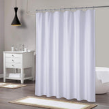 Garvee Shower Curtain, Soft Microfiber Fabric Shower Curtain or Liner for Bathroom, Decorative Embossed Pattern, Water Repellent, White, 72x72 Inches