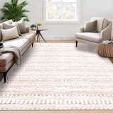Garvee Washable Runner Rug 2x6 Hallway Runner Rug Boho Rug Indoor Non-Slip Stain Resistant Throw Floor Carpet Geometric Kitchen Rug Moroccan Runner for Living Room Bedroom Laundry, Brown - Brown
