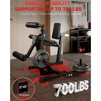 Garvee Leg Extension And Curl Machine 4 In-1 Leg Press For Home Gym Adjustable 700 LBS Capacity Black