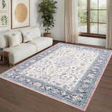 Garvee Washable Large 10x13 Rug Non Slip Soft Oriental Rug for Living Room Bedroom Dining Room Office Purple - Purple