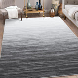 Garvee Modern Grey 9x12 Large Living Room Rug Ombre Rugs for Bedroom Washable Abstract Rugs with Rubber Backing Low Pile Area Rugs Non Slip Office Carpet Indoor Farmhouse Floor Cover - Gray