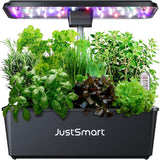 Garvee 12 Pods Hydroponics Growing System Indoor Garden Kit with 24W 5 Color LED Grow Light