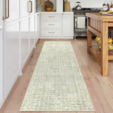 Garvee Washable 2x6 Runner Rugs Non Slip Backing Modern Abstract Neutral Soft Carpet Indoor Sage Green - Sage Green