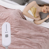 Garvee Electric Heated Blanket Queen Size with Dual Control, Sherpa Heating Throw Blankets with 4 Fast Heating Levels & 10 Hours Auto Off, Machine Washable, ETL Certification (Queen, Pink)