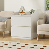 Garvee Nightstand with 2 Drawer Modern Side Table with Storage Wide End Table for Living Room Bedroom