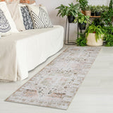 Garvee Area Rug Vintage Rug Machine Washable Rug for Bedroom Living Room Indoor Floor Cover Foldable Lightweight Thin Rug Distressed Carpet Non Slip Chenille Rug - Taupe / 2'x6' - Taupe