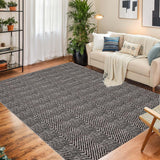 Garvee 9x12 Large Living Room Rug for Bedroom Contemporary Non-Slip Non-Shedding Area Rugs Washable Mid-Century Minimalist Low-Pile Indoor Floor Carpet for Dining Room Nursery, Camel - Camel