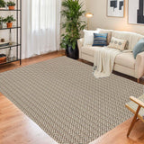 Garvee Soft Area Rugs 8x10 Machine Washable Modern Printed Carpet with Non-Slip Backing, Non-Shedding Contemporary Woven-Style Living Room Rugs for Bedroom, Office, Camel - Camel