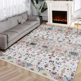 Garvee Bohemian 5x7 Area Rugs for Living Room Non Slip Rugs Geometric Abstract Area Rug Low Pile Floor Carpet Throw Rug Bedroom Decor Non Shedding Area Rugs Dining Room Nursery Room Decor, Multi - Multicolor