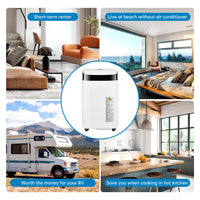 Garvee Portable Air Conditioner 10000 BTU 3-in-1 AC Remote Control Digital Display 24H Timer Dual Motor for Office Home Bedroom Dorms 450 Sq Ft