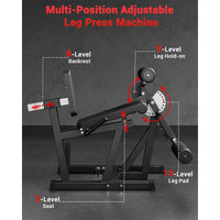 Garvee Leg Extension And Curl Machine 4 In-1 Leg Press For Home Gym Adjustable 700 LBS Capacity Black