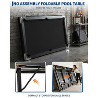 Garvee 7 ft Portable Folding Pool Table With Full Billiard Set For Family Game Room, Space-Saving Design, Premium Felt, Durable MDF Construction