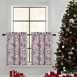 Garvee Christmas Short Curtains, Green Snow Man Christmas Window Curtains for Kitchen Living Room Bedroom Bathroom, 2 Panels Boho Xmas Home Decor Rod Pocket Half Window Cafe Curtains, 26" W x 24" L - Animals