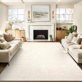 Garvee Area Rugs 10x13 Washable Large Rugs for Living Room Bedroom, Low Pile Soft Carpet, Cream - Off White