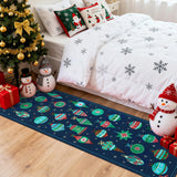 Garvee Christmas Runner Rug 2x6 Washable Non Slip Kitchen Rug Blue for Holiday Floor Decor - Blue