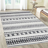 Garvee Boho Black & White 3x5 Area Rug Boho Geometric Distressed Rug for Living Room Soft Washable Bedroom Rugs Tribal Non-Shedding Entryway Rug Anti-Slip Foldable Carpet Dining Room Home Office Area Rug - Black & White