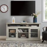Garvee Modern TV Stand for TV Up to 65" Media Console Entertainment Center Storage Cabinet Stone Gray for Living Room Bedroom