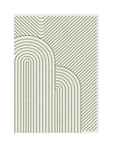 Garvee Large Washable Area Rug for Living Room Bedroom, Soft Non-Shedding Pearl Velvet, Neutral Modern Design - Off White
