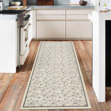 Garvee Rug Runner 2x6 Floral Washable Non Slip Stain Resistant Soft Carpet for Hallways Entryway Laundry Room Beige - Beige