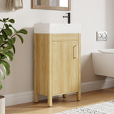 Garvee Modern 16" Freestanding Bathroom Vanity with Cabinet for Small Bathroom, Natural - Natural