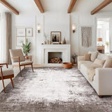Garvee Abstract Area Rugs 5x7 Ultra-Soft Modern Indoor Carpet Brown, Stain-Resistant, Non-Slip, Easy Cleaning, Living Room & Office - Coffee