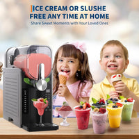 Garvee 68OZ Commercial Slushy Machine - 2L Single Bowl Frozen Drink Maker with 6 Preset Modes for Spiked Slush & Ice Cream, Charcoal Gray
