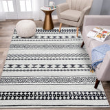 Garvee Boho Black & White 9x12 Washable Area Rugs for Living Room, Large Bedroom Rug Soft Dining Room Rugs for Under Table, Moroccan Geometric Printed Non Slip Accent Carpet for Home Office Coffee Table - Black & White