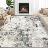 Garvee Washable 10x13 Area Rugs Soft Non Shedding Modern Abstract Rug Non Slip Taupe for Living Room Bedroom Office Dining Room - Taupe