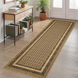 Garvee Bedroom Decorative Accessory Contemporary Low Pile Printed Area Rug for Living Room Modern Soft Thin Washable Non Slip Foldable Carpet 2x6ft - Brown