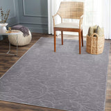 Garvee 5x8 Shag Rug Modern Floral Fluffy Rug for Living Room Light Grey Ultra Soft Thick Plush Carpet - Light Gray