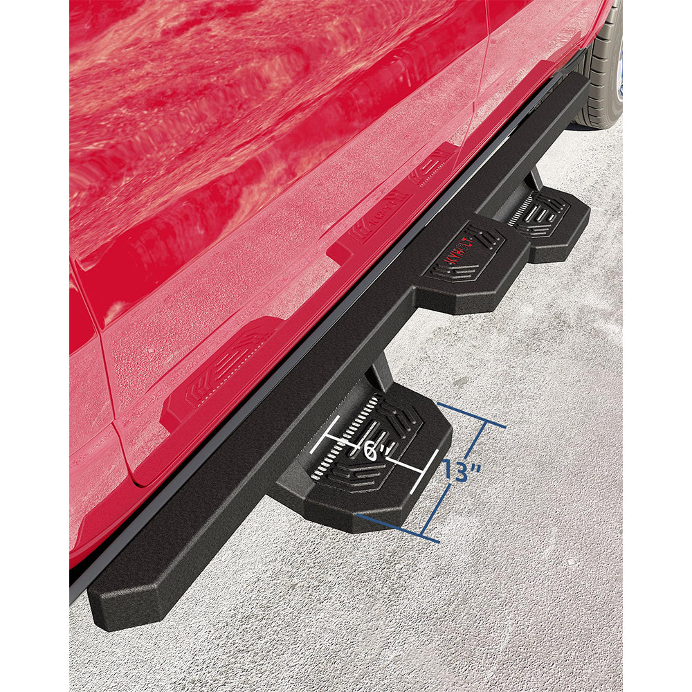 Garvee Running Boards Compatible with Toyota Tacoma Double Cab 2005-2023,Steel Rock Sliders for Toyota Tacoma,Steel Nerf Bars Side Steps Step Bars